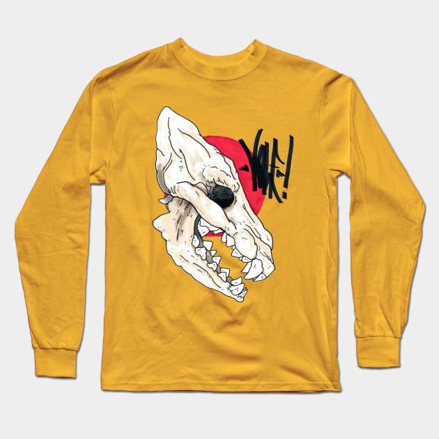 Volf Skull Long Sleeve T-Shirt by Sleepyvolf